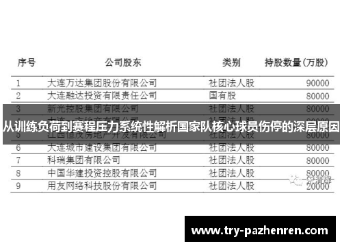 从训练负荷到赛程压力系统性解析国家队核心球员伤停的深层原因